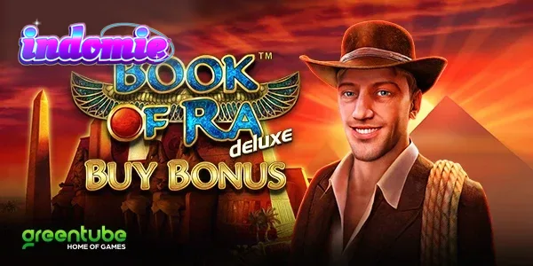 Tampilan visual slot Book of Ra deluxe dengan elemen Mesir Kuno